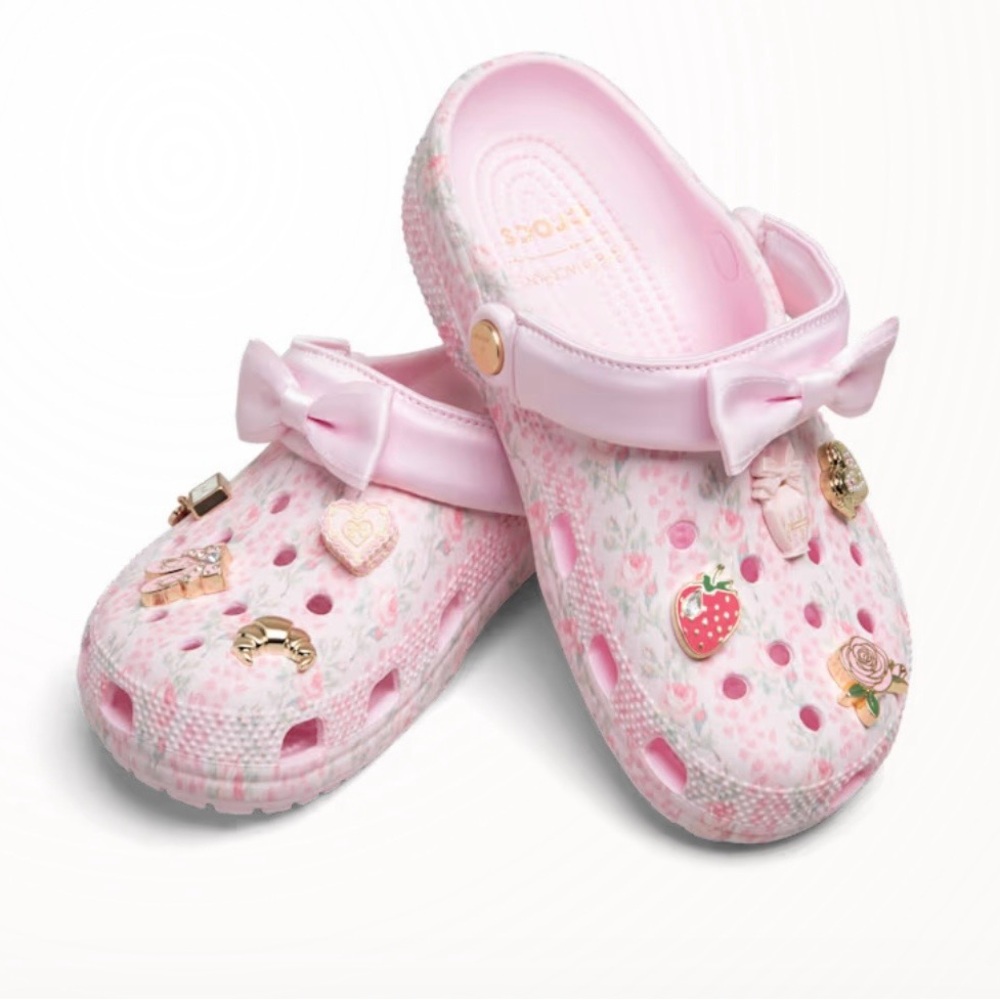 Women’s Love Shack Fancy Crocs Pink Clog Shoes size adult 9 (sold out online) - Picture 2 of 6